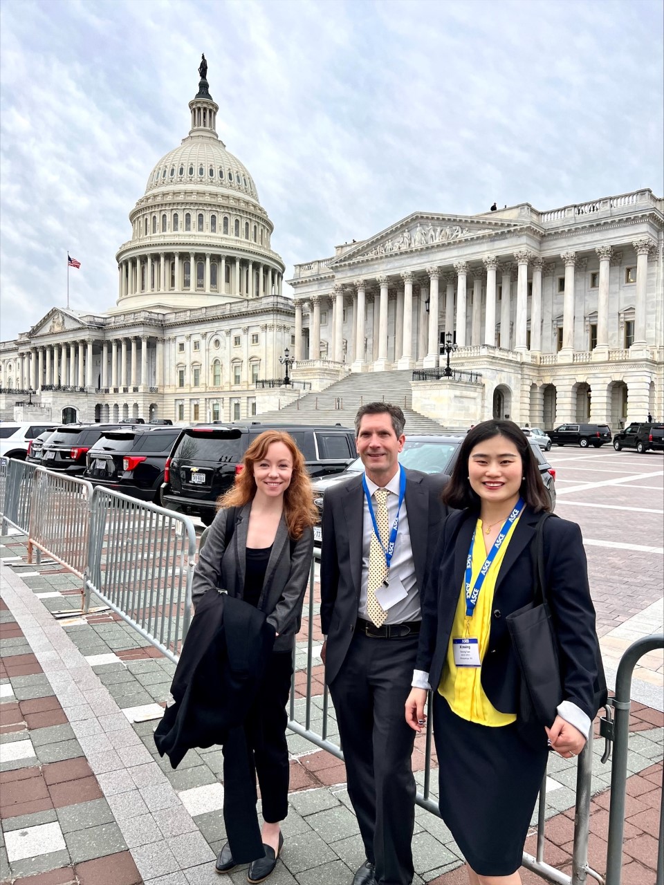 photo: (From left) Lauren Dennis, Jesse Reinikainen and Xinxing Yuan in Washington, D.C.