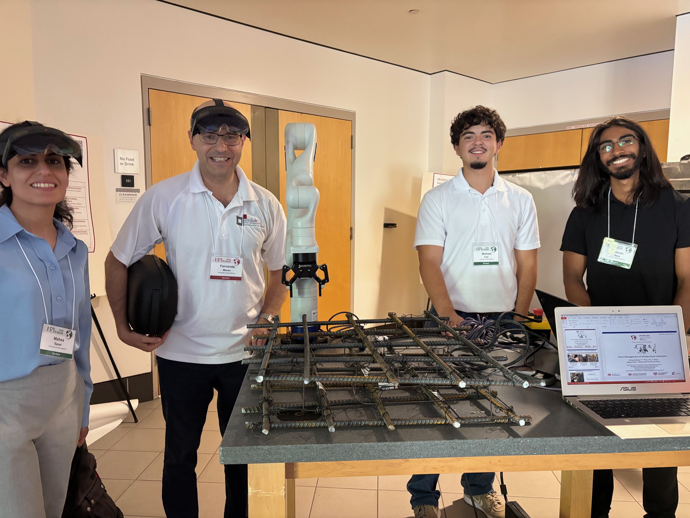 photo: The UNM team backstage before the demo.